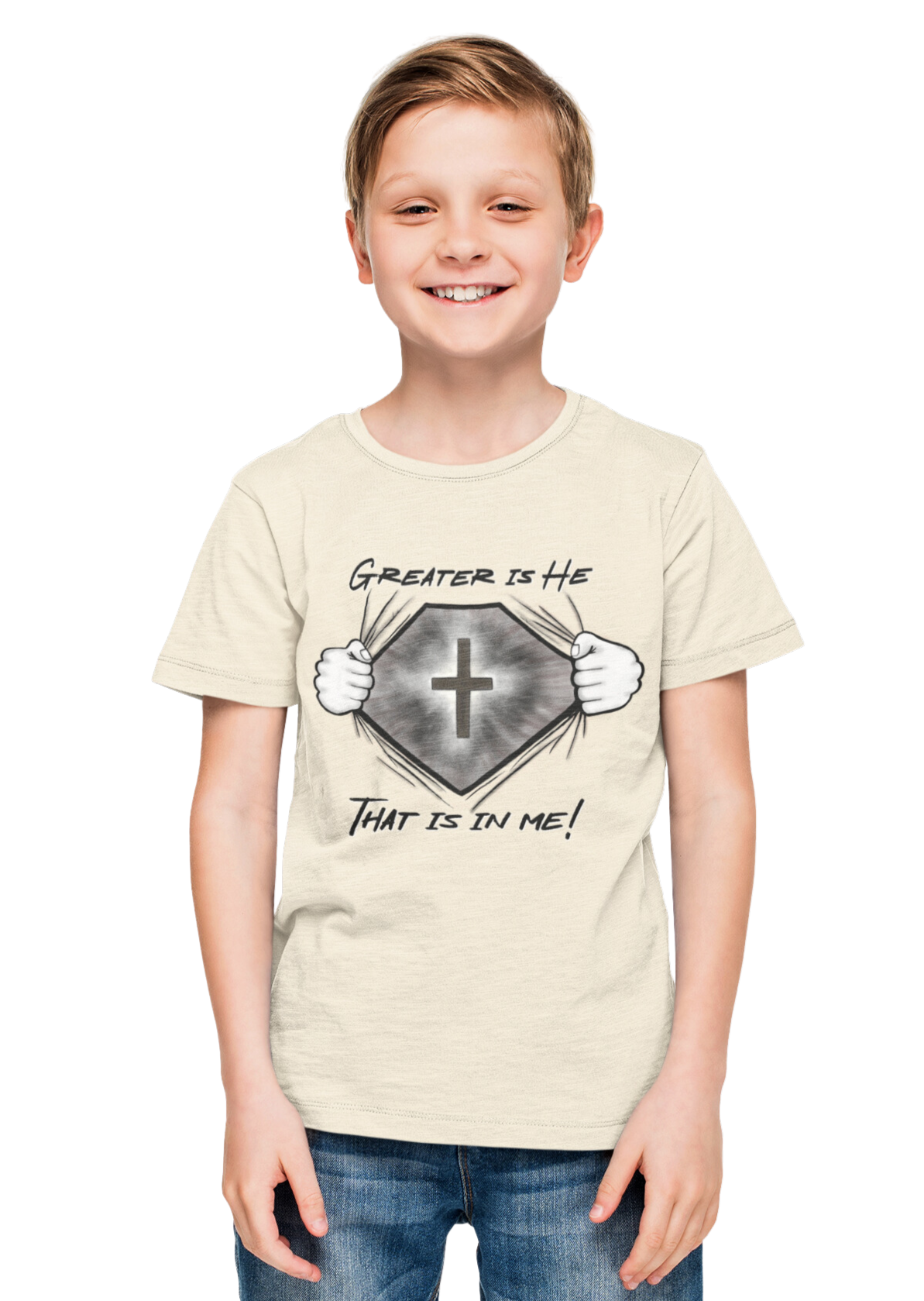 Greater Is He- YOUTH (Available in more colors)