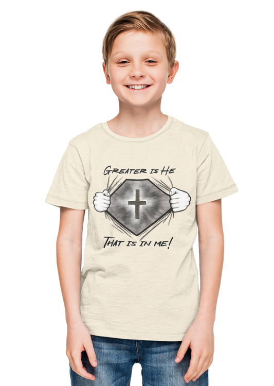 Greater Is He- YOUTH (Available in more colors)